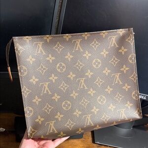 Louis Vuitton Brown Monogram Toiletry Bag